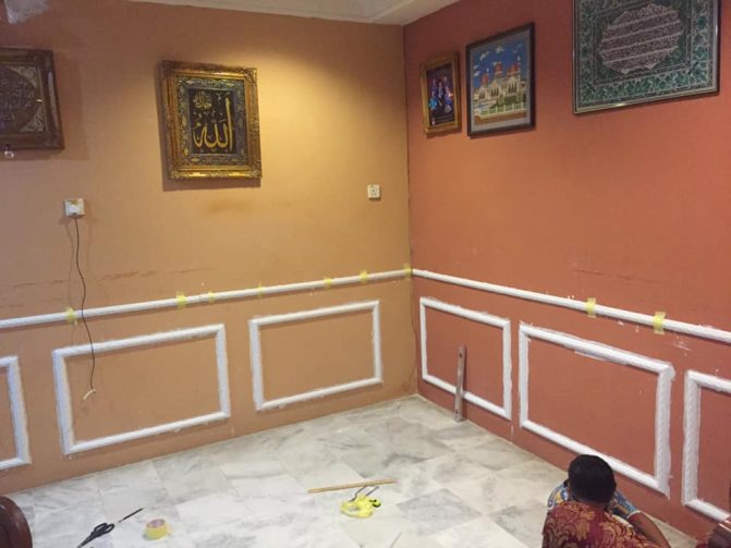  FOTO Cantiknya Wanita Ini DIY Wainscoting  Hanya Habis 